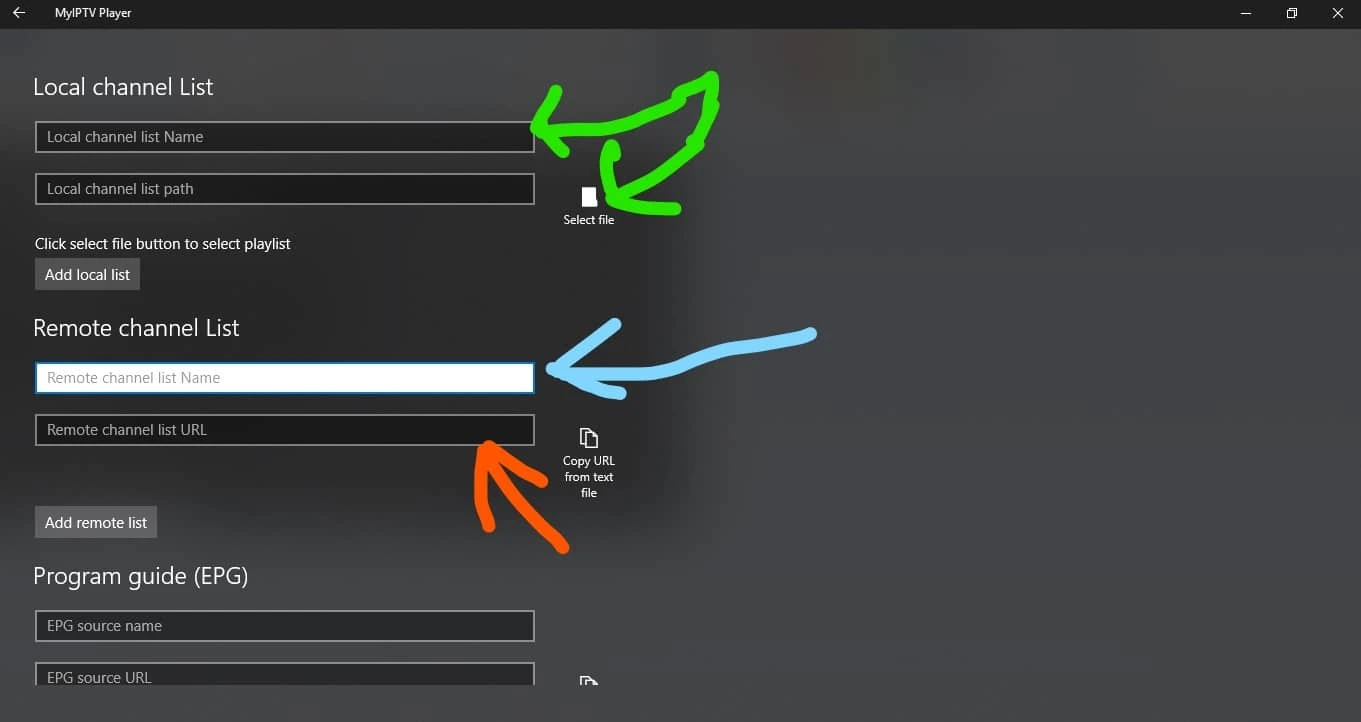 Selecting Channel Playlist