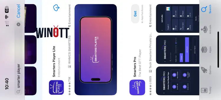 Smarters Player Lite in App Store