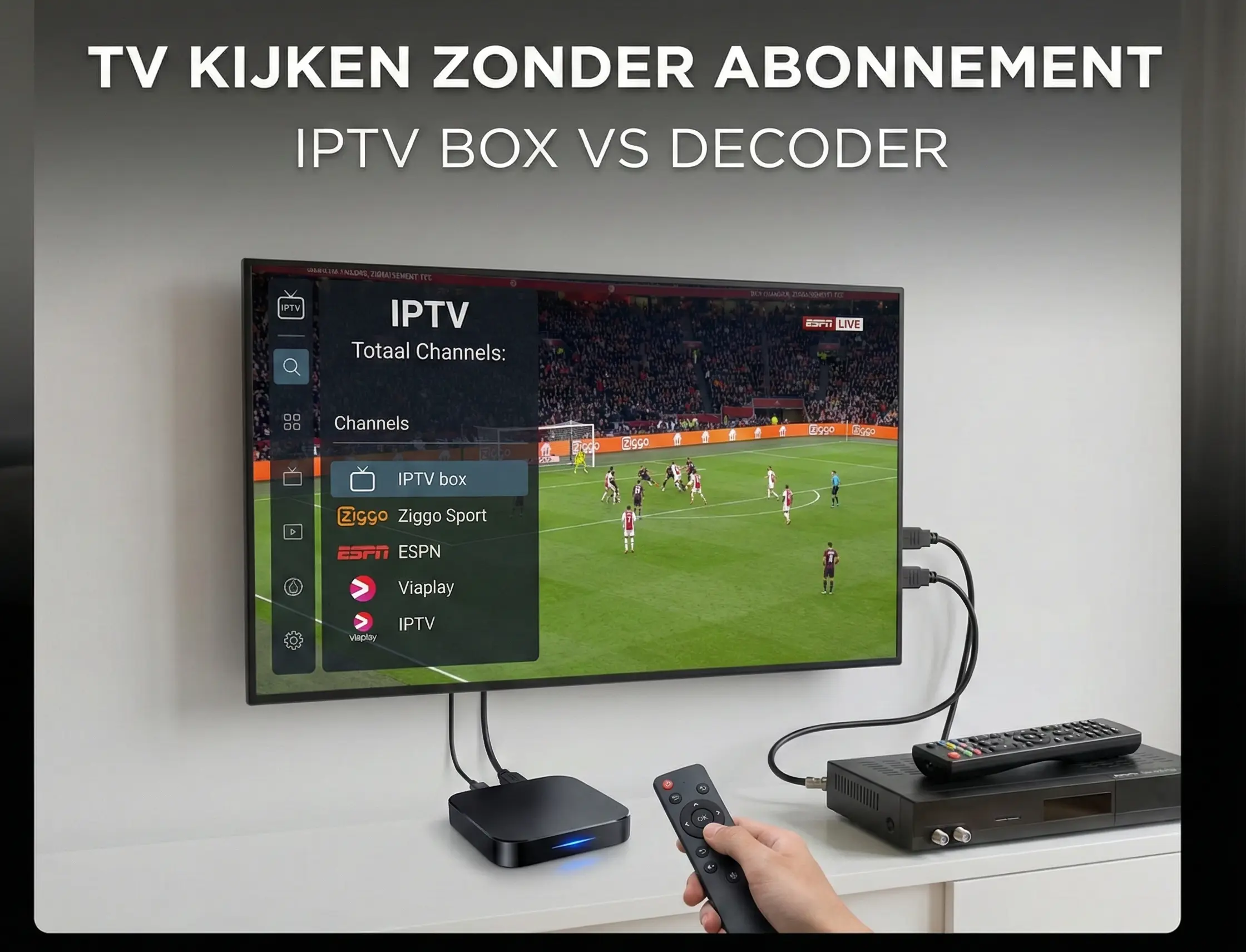 Android box naast traditionele decoder