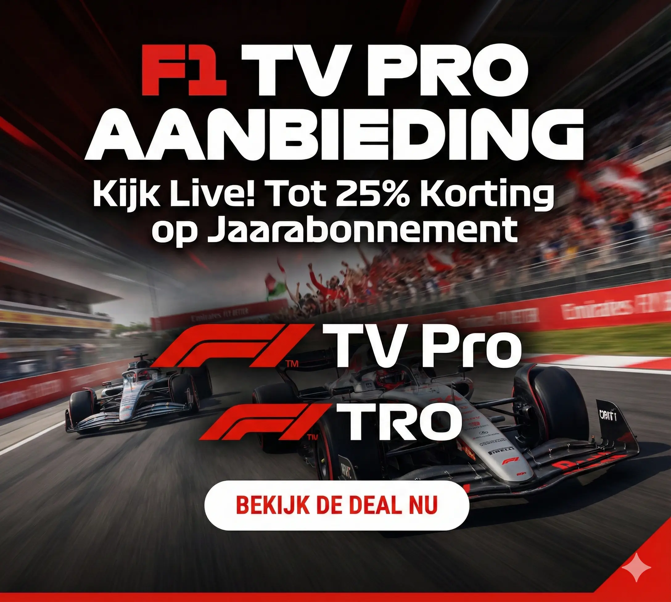 F1 TV Pro Aanbieding Banner
