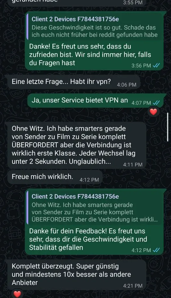 German customer: switching between channels, films and series took under 2 seconds